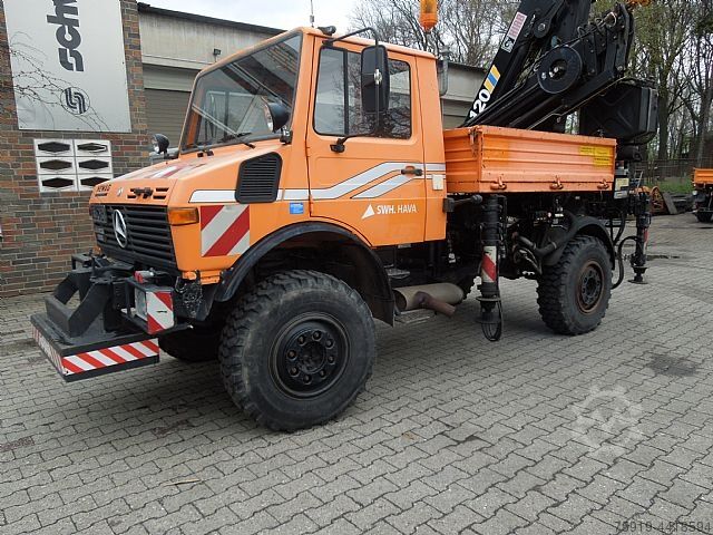 Унимог Mercedes-Benz UNIMOG 1650 mit Kran Hiab 120