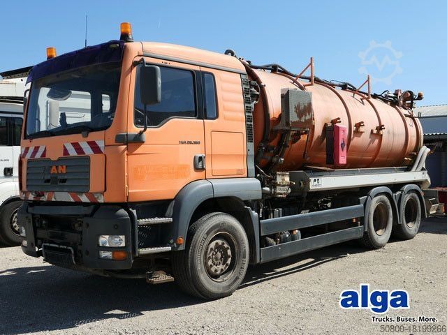 Вакуумная автоцистерна MAN 26.360 FDLC 6x4, Saug- u. Spülaufbau, 14m³
