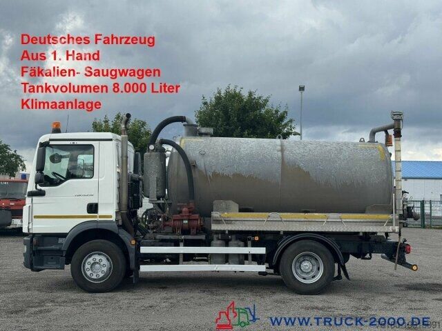 Вакуумная автоцистерна MAN TGM 15.250 Fäkalien- Saugwagen 8.000 Liter Klima