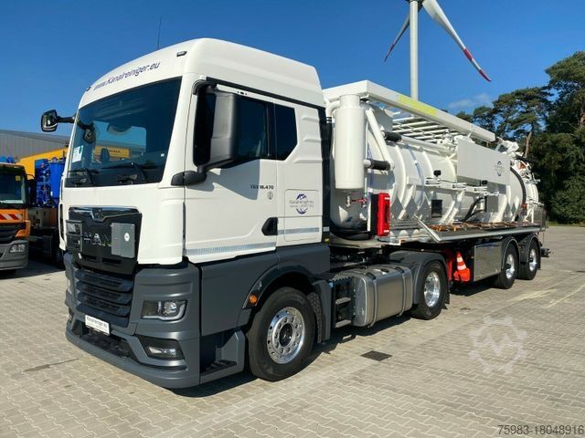 Вакуумная автоцистерна MAN TGX 18.470 mit Schrader S/D ADR Auflieger