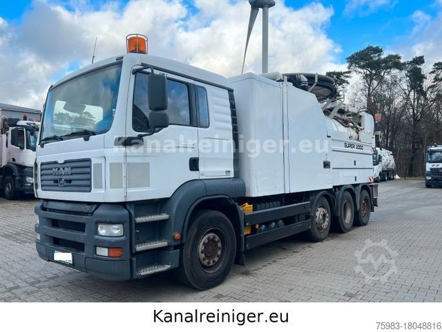 Вакуумная автоцистерна MAN TGA 32.480 8x2 Wiedemann Super 2000, Recycler