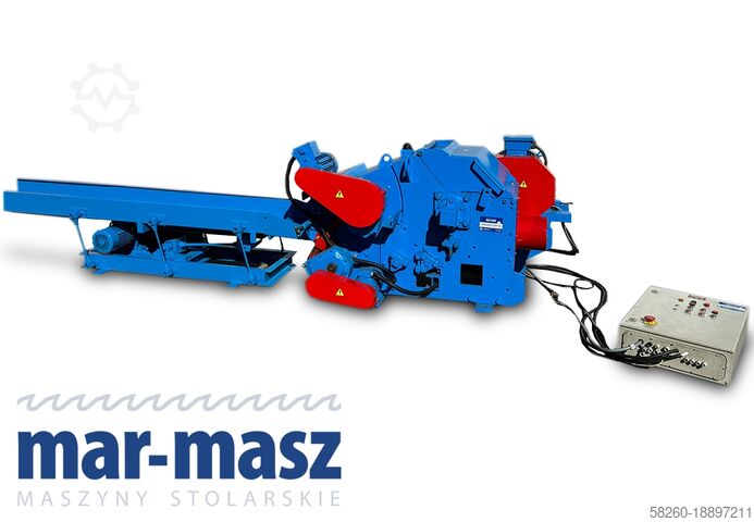 Измельчитель барабанный Chipper BRUKS 550×200  z walcami wciągającymi 