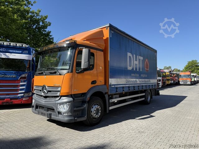 Бортовой грузовик с тентом Mercedes-Benz Actros 1827 Kran Palfinger PK 9002
