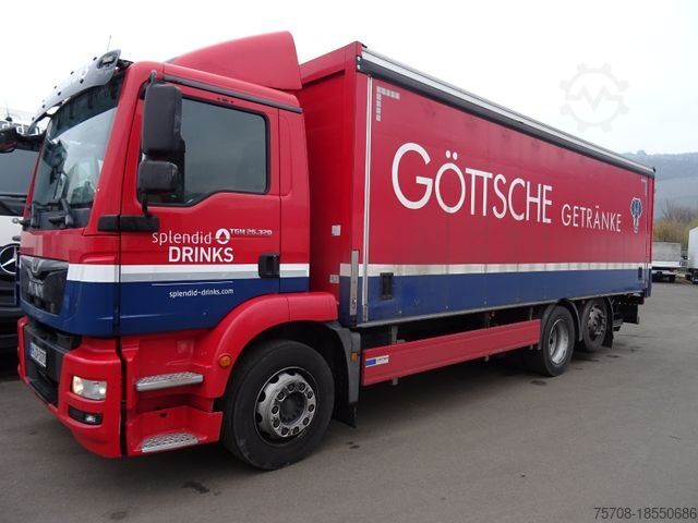 Бортовой грузовик с тентом MAN 26.320 TGM*18 Pal.*2,5 to LBW*Lift/Lenk*2x AHK