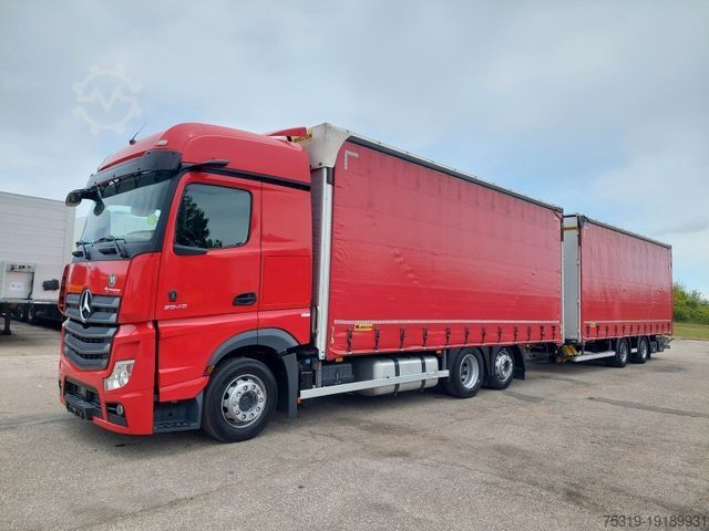 Бортовой грузовик с тентом MERCEDES-BENZ Actros 2545 L/NR 6x2 + Wielton PC2K Durchbar