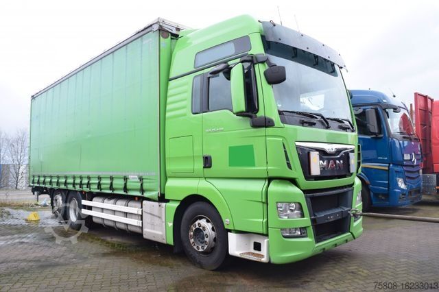 Бортовой грузовик с тентом MAN TGX 26.440 XXL Plane 6x2 Intarder LBW Motorschad