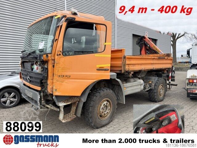 Шасси грузовика Mercedes-Benz Atego 1023 A 4x4, Einzelbereifung, Heckkran