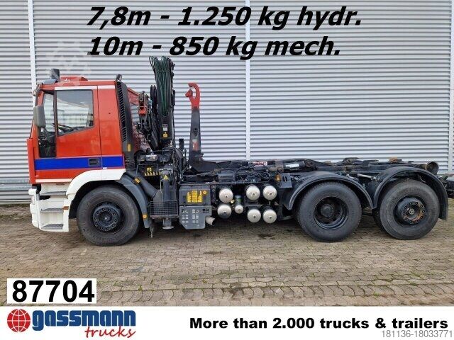 Крюковой мусоровоз Iveco EuroTech 240E38 6x2-4, Lift-/Lenkachse, Seilwinde,
