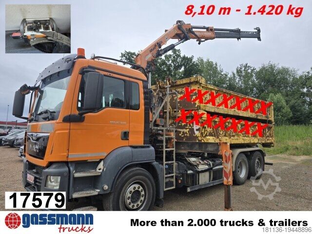 Крюковой мусоровоз MAN TGS 28.440 BL/6x2/4, Atlas Kran VDL Abrollanlage,