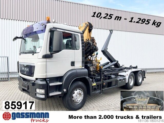Крюковой мусоровоз MAN TGS 33.440 6X4 BL mit Kran Effer 165-3S, Funk