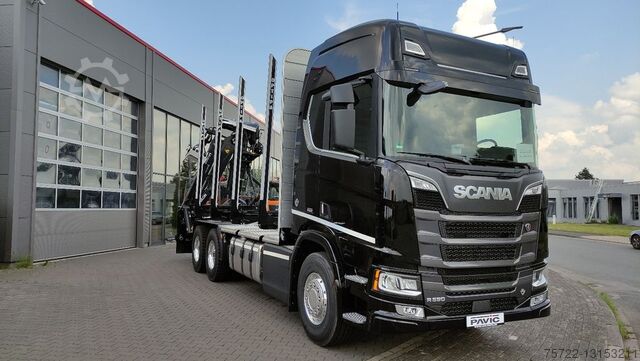 Лесовоз Scania R590 6x4 Schemel/Kran TAJFUN LIV oder EPSILON