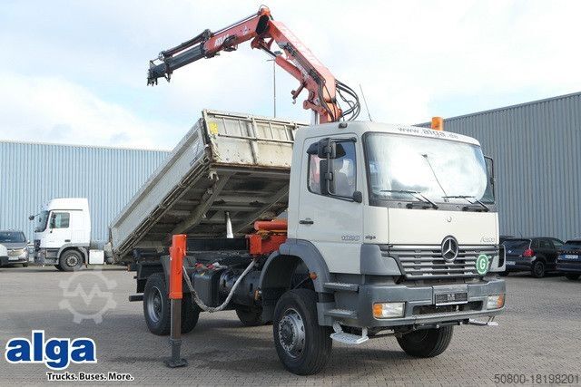 Трехсторонний самосвал MERCEDES-BENZ 1828 Atego 4x4, Atlas AK 105.1, Funk, Hydr., AHK