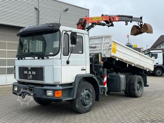 Трехсторонний самосвал MAN F90 18.232 FK 2-Achs Kipper Kran Palf. PK 8000