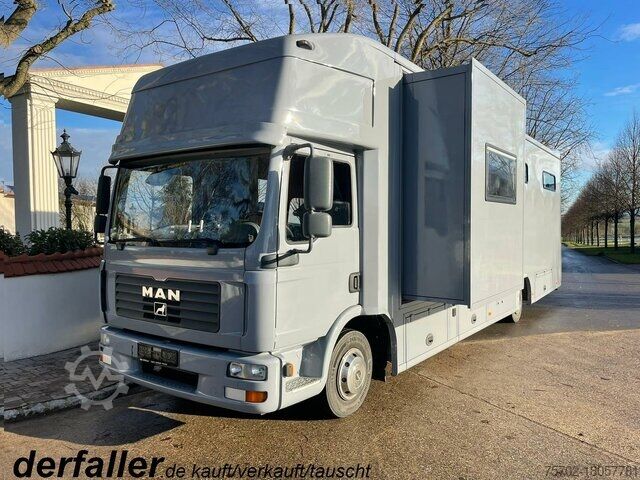 Скотовоз MAN TGL 12240 RJH 5 Pferde Popout Wohnmobilzul.