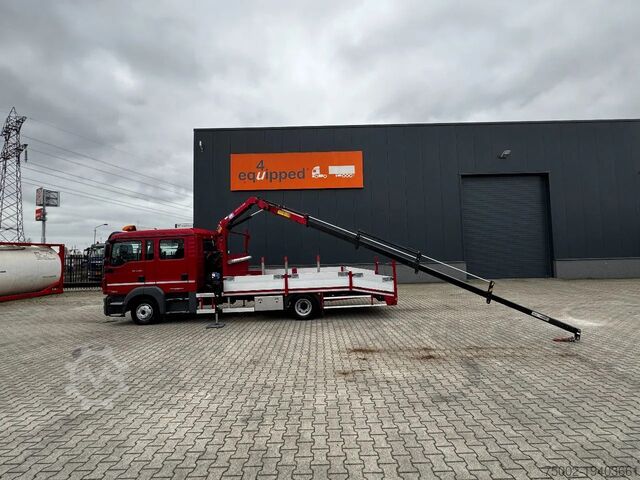 Транспортировщик автомобилей MAN TGL 8.180 Dubbele Cabine (DOKA), HMF535 K3 kraa...