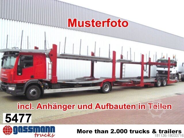 Автовоз Iveco EuroCargo ML160E32 4x2 mit Teilen für Anhänger