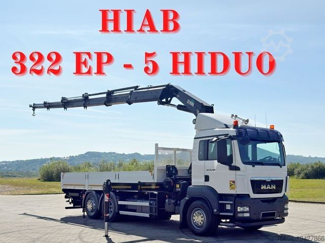 Кран-манипулятор на шасси грузовика MAN TGS 26.400 * HIAB 322 EP-5 HIDUO + FUNK* TOP