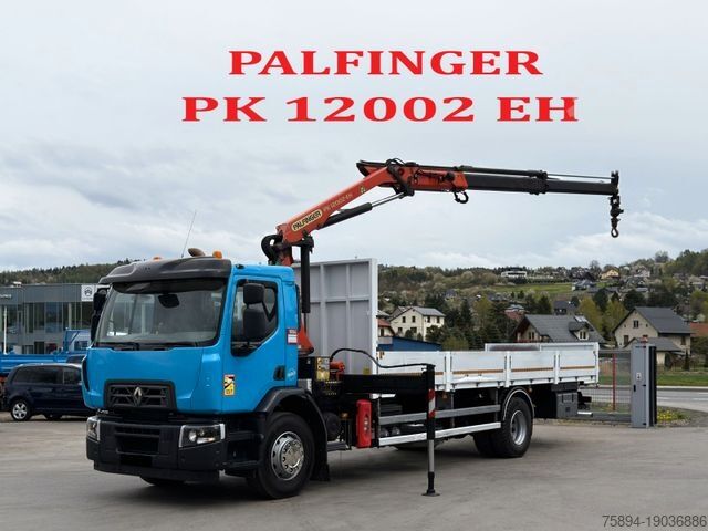 Кран-манипулятор на шасси грузовика RENAULT C 320 * PK 12002 EH A + FUNK * TOPZUSTAND