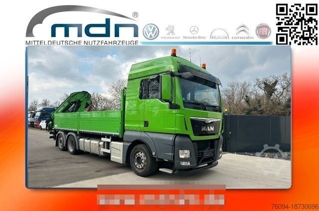 Кран-манипулятор на шасси грузовика MAN TGX 26.440 Pritsche Montagekran 25m Seilwinde