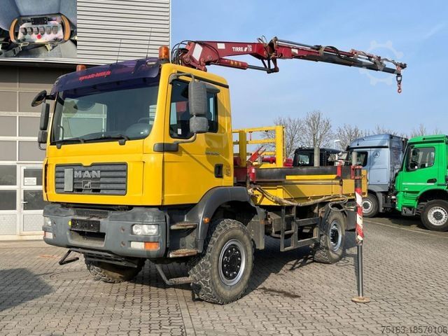 Кран-манипулятор на шасси грузовика MAN TG-M 18.280 4x4 Pritsche Kran Singelreifen Funkf