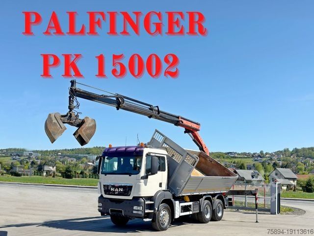 Кран-манипулятор на шасси грузовика MAN TGS 33.360*KIPPER 4,95 m *PK 15002 * 6x4