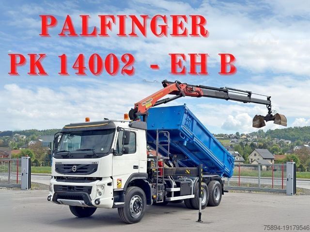 Кран-манипулятор на шасси грузовика VOLVO FMX 450 Kipper 5,15m * PK 14002-EH B * 6x4 * TOP