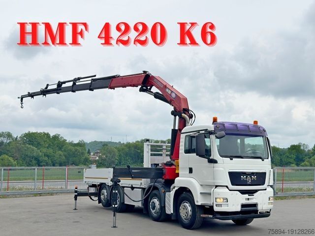 Кран-манипулятор на шасси грузовика MAN TGS 35.440* KIPPER 6,00m * HMF 4220 K6/FUNK* 8x4