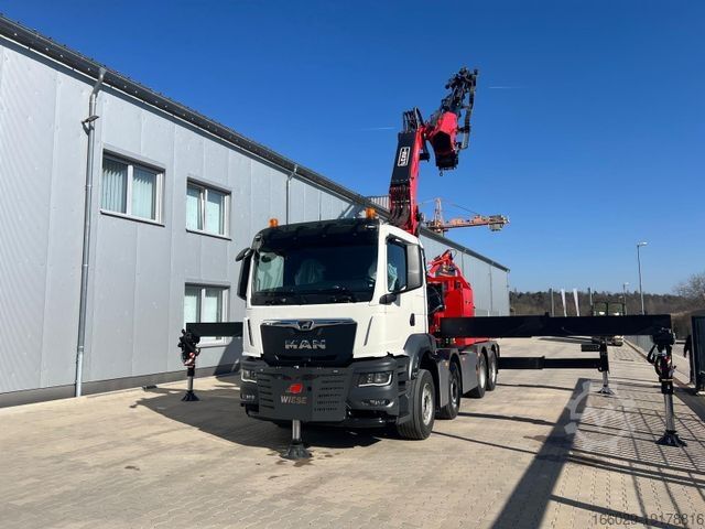 Кран-манипулятор на шасси грузовика MAN MAN 8x4 mit F1150RA.2.28 L616 Winde, 2.per. Korb