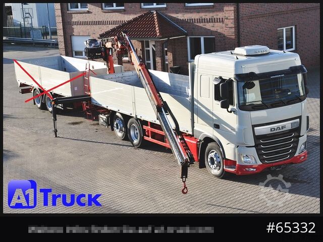 Кран-манипулятор на шасси грузовика DAF XF 440, Baustoff, Terex 145.2