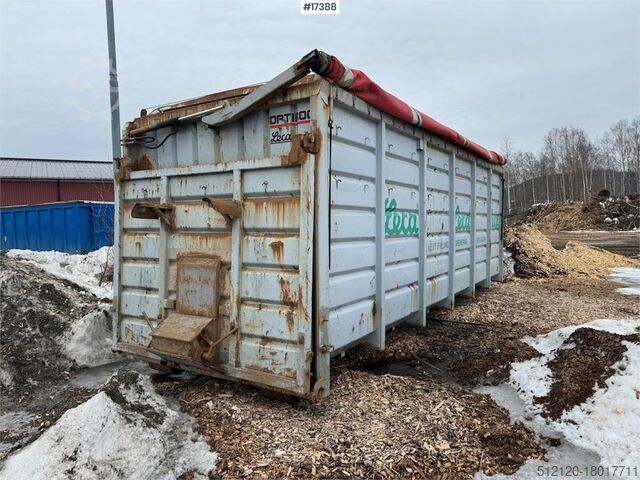 Крококонтейнер с гидравлической линейкой  Krokcontainer m/ hydraulisk rullepresenning