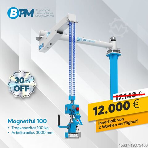 Манипулятор для перемещения грузов BPM Manipulator, Pneumatik Manipulatoren Magnetful 100