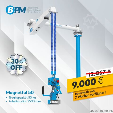Манипулятор для перемещения грузов BPM Manipulator, Pneumatik Manipulatoren Magnetful 50