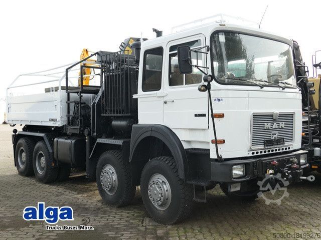 Бортовой грузовик MAN 34.440 8x8, Allrad, Kran, 2x Seilwinde, 2x AHK