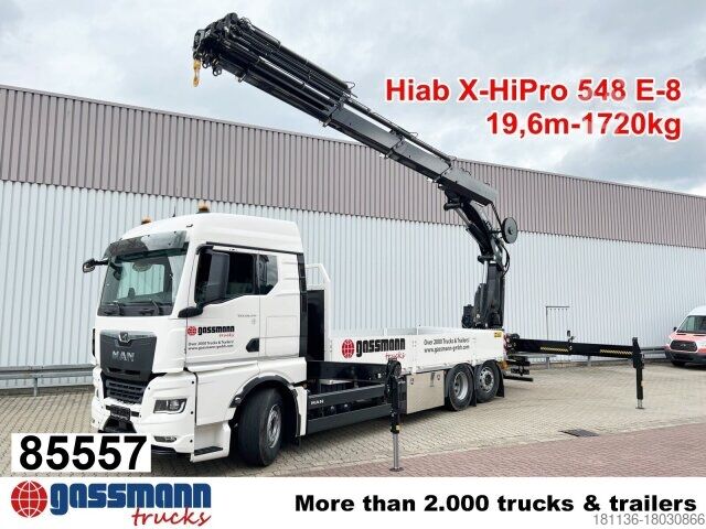 Бортовой грузовик MAN TGX 26.510 6x2-4 LL, Kran Hiab X-HiPro 548 E-8,