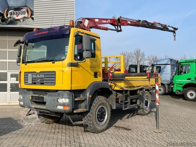Бортовой грузовик MAN TG-M 18.280 4x4 Pritsche Kran Singelreifen Funkf