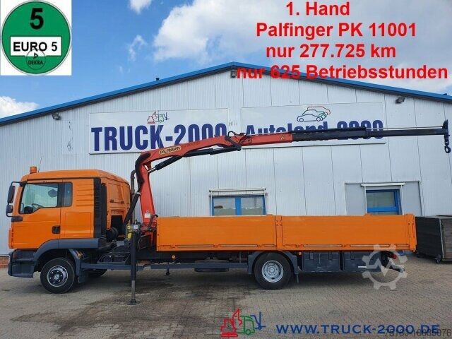 Бортовой грузовик MAN TGL 12.250 Kran PK11001 7.6 m = 1.24 to. 2 x AHK