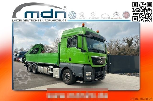 Бортовой грузовик MAN TGX 26.440 Pritsche Montagekran 25m Seilwinde