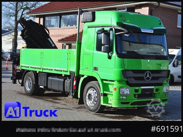 Бортовой грузовик MERCEDES-BENZ Actros 1844 MP3, Kran MKG 291 HP 5+3 Funk, TÜV 06/2026
