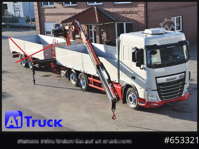 Бортовой грузовик DAF XF 440, Baustoff, Terex 145.2