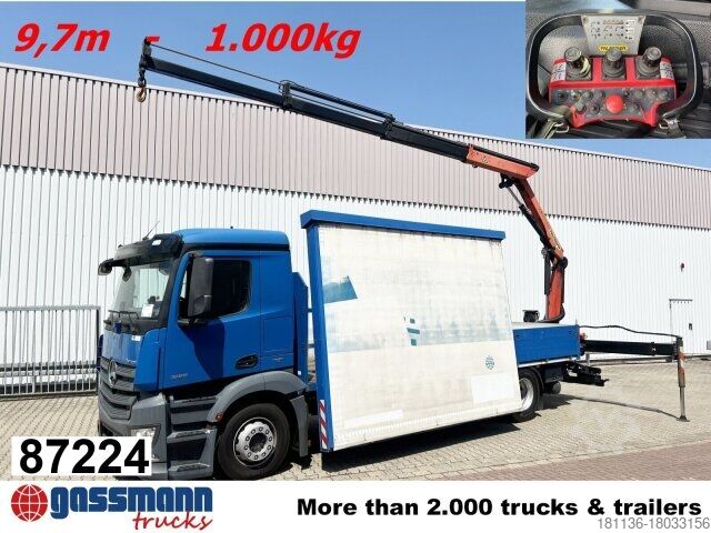 Бортовой грузовик Mercedes-Benz Antos 1836 L 4x2, Glastransporter, Heckkran