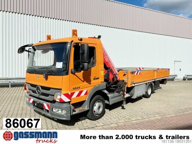 Бортовой грузовик Mercedes-Benz Atego 1024 L 4x2 mit Kran Fassi F80A.0.21