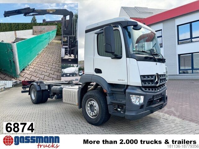 Бортовой грузовик Mercedes-Benz Arocs 1840 L 4x2, Kran Palfinger PK12001L,