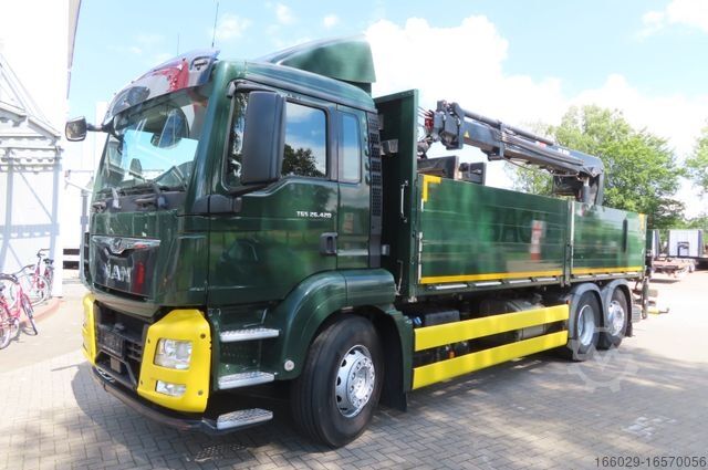 Бортовой грузовик MAN TGX 26.500 6x2 - Baustoff - HIAB Kran
