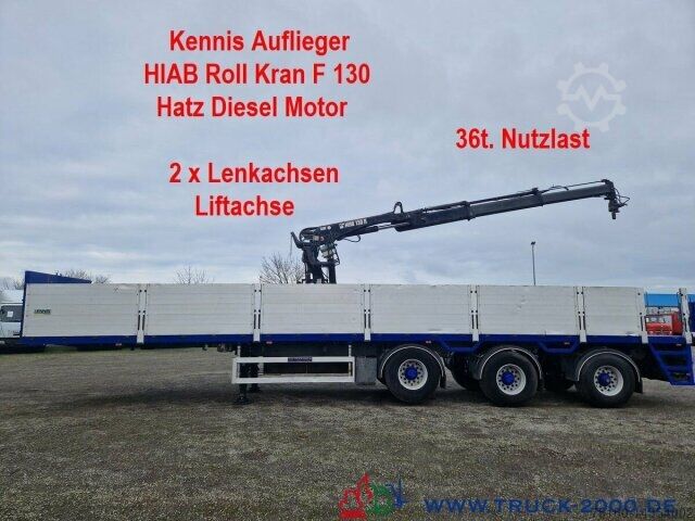 Полуприцеп  Kennis Hiab Roll-Kran 36t. Nutzlast Lenkachsen