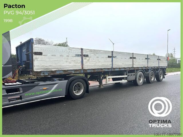 Платформенный трейлер Pacton Plateau à ridelles / Flatbed trailer with sideb...