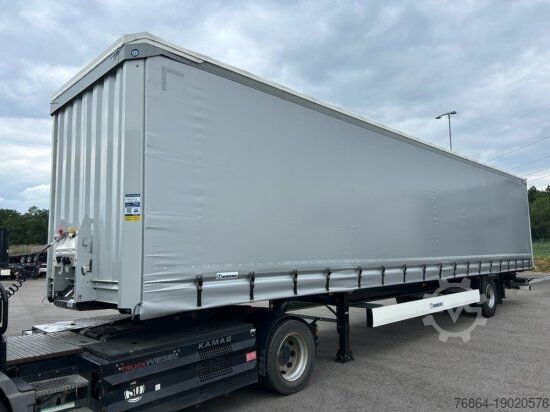 Открытый полуприцеп с тентом KRONE 1-ACHS AUFLIEGER, HECKABSTüTZUNG XL ZERTIFIKAT, EDSCHA-VERDECK,