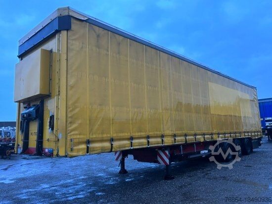 Открытый полуприцеп с тентом SCHWARZMüLLER ,FAHRZEUGTRANSPORTER, MULDE + HUBDACH,   EDSCHA-VERDECK, AUFFAHRTSRAMPEN