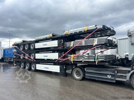 Открытый полуприцеп с тентом KRONE BORDWANDPLANENAUFLIEGER , EINSTECKRUNGEN, LIFTACHSE,  SAF-ACHSEN,