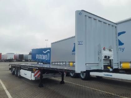 Полуприцеп с рабочей платформой KRONE Plateau-Auflieger - Lenkachse + Stapleraufnahme