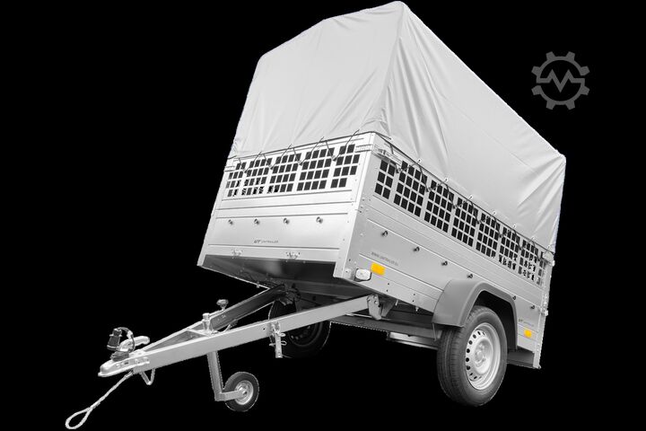 Автомобильный прицеп Unitrailer 201 KIPP mit Laubgitter und Hochplane